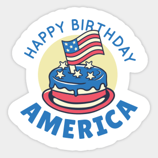 HAPPY BIRTHDAY AMERICA Sticker